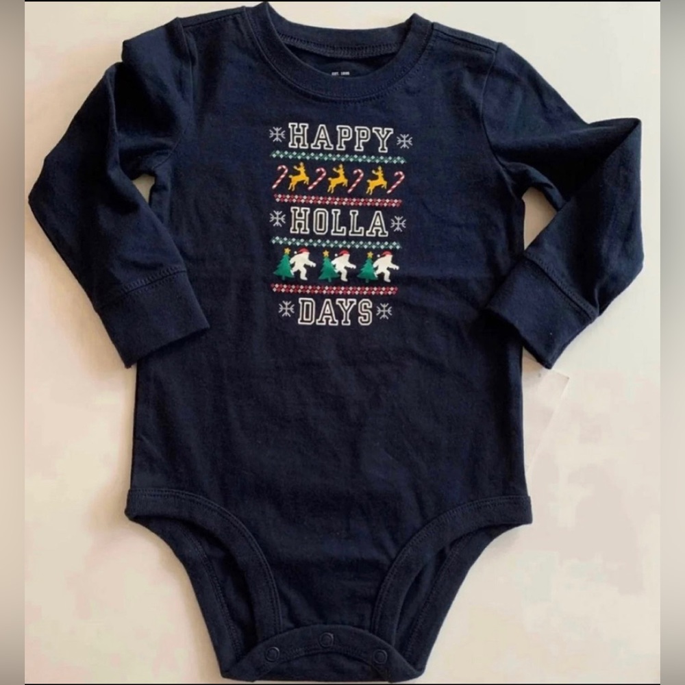 Christmas Onsie bodysuit baby boys 18 months - Happy Holla Days